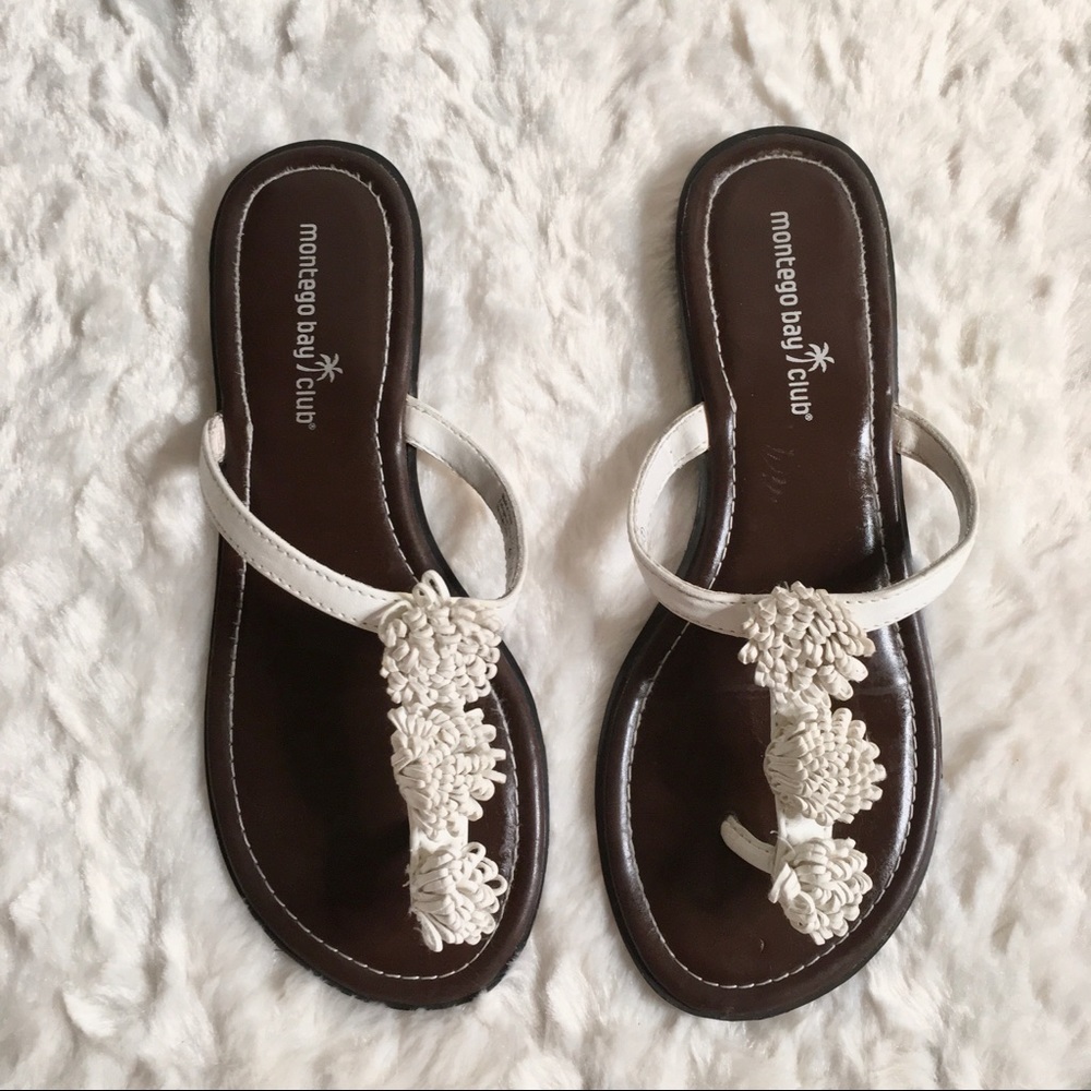 Montego Bay Club Flat Thong Slip On Sandals Size 7